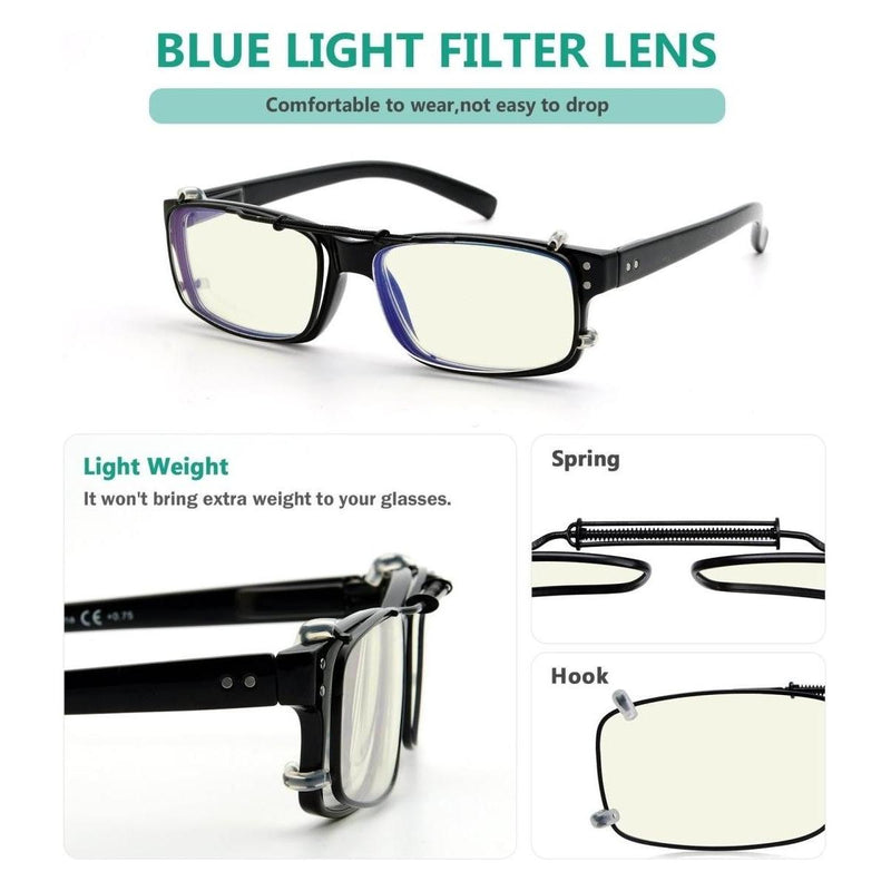 eyekeeper.com Metal Frame Blue Light Filter Glasses Clip C63 (54MMx34MM) Eyeglasses