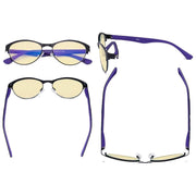 eyekeeper.com Metal Frame Cat-eye Blue Light Blocking Eyeglasses TM17004 Eyeglasses