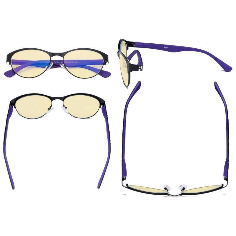 eyekeeper.com Metal Frame Cat-eye Blue Light Blocking Eyeglasses TM17004 Eyeglasses