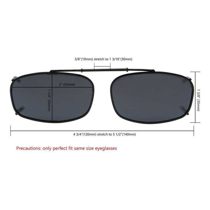 eyekeeper.com Metal Frame Polarized Lens Clip on Sunglasses C62(52MMx32MM) Sunglasses