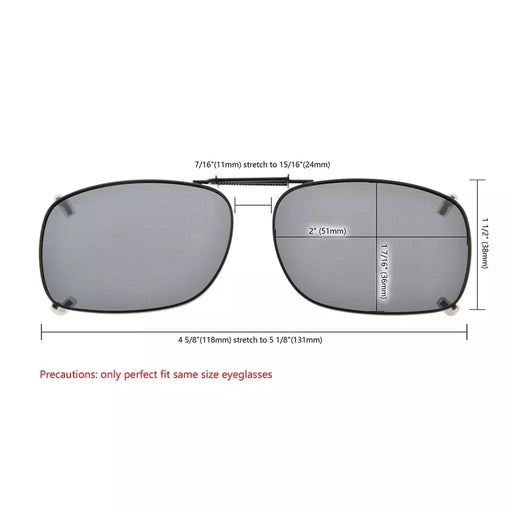 eyekeeper.com Metal Frame Polarized Lens Clip on Sunglasses C75(51MMx36MM) Sunglasses