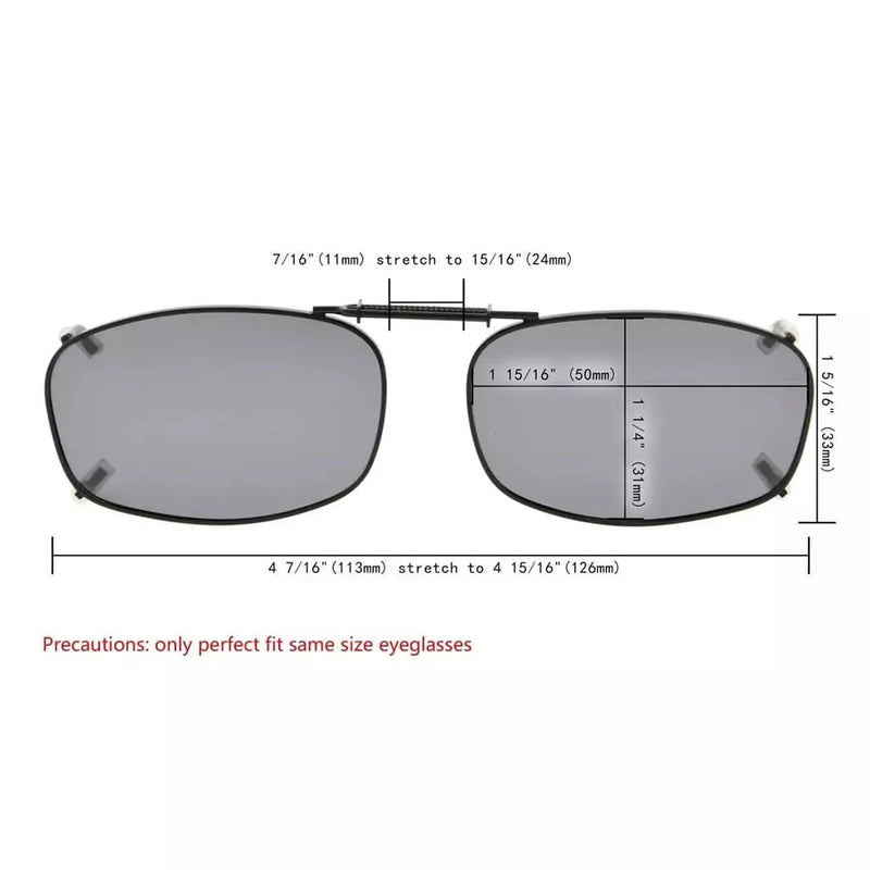 eyekeeper.com Metal Frame Polarized Lens Clip on Sunglasses C79(50MMx31MM) Sunglasses