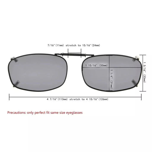 eyekeeper.com Metal Frame Polarized Lens Clip on Sunglasses C79(50MMx31MM) Sunglasses