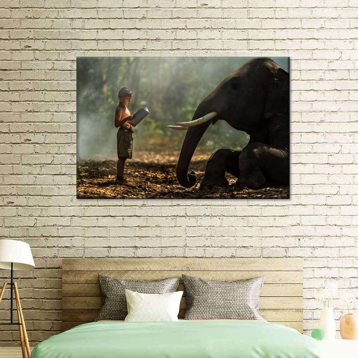 Elephant Bedtime Story Wall Art