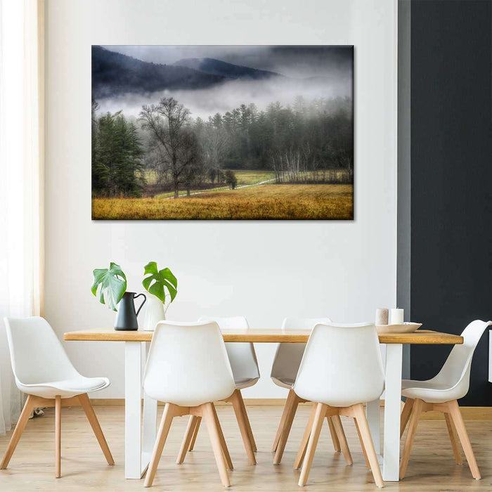 Cades Cove Fields Mist Wall Art