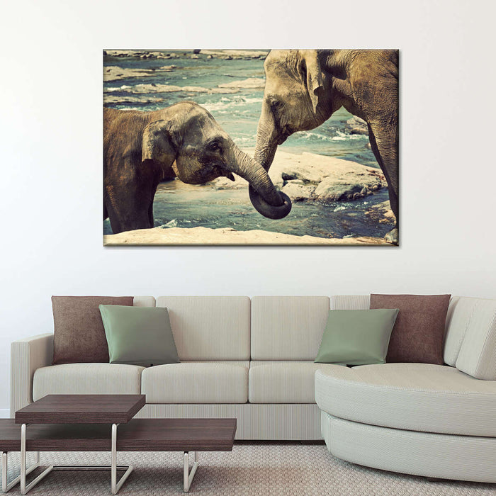 Asian Elephants Wall Art