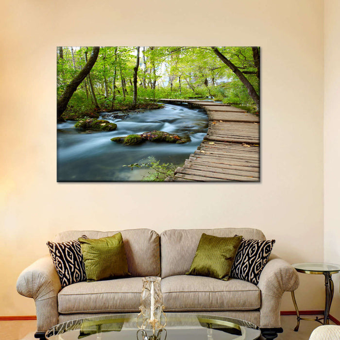 Boardwalk In The Forest Wall Art