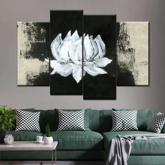 Black And White Floral Wall Art