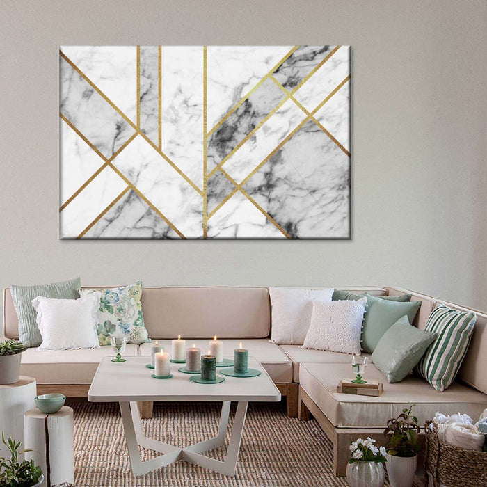 Marble Texture Geometric Abstract Wall Art