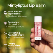 Ora's Amazing Herbal Natural Lip Balm, Herbal Infused, Mintyliptus Peppermint Eucalyptus