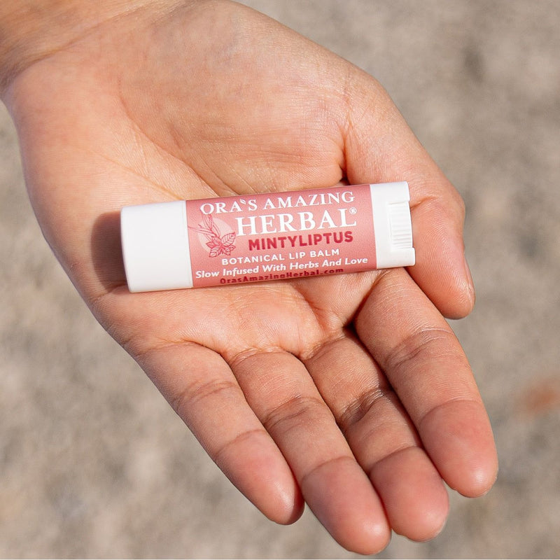 Ora's Amazing Herbal Natural Lip Balm, Herbal Infused, Mintyliptus Peppermint Eucalyptus