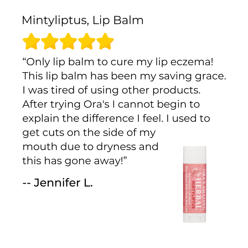 Ora's Amazing Herbal Natural Lip Balm, Herbal Infused, Mintyliptus Peppermint Eucalyptus