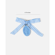 Be A Heart Miraculous Medal Blue Gingham Petite Bow Accessories