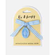 Be A Heart Miraculous Medal Blue Gingham Petite Bow Accessories