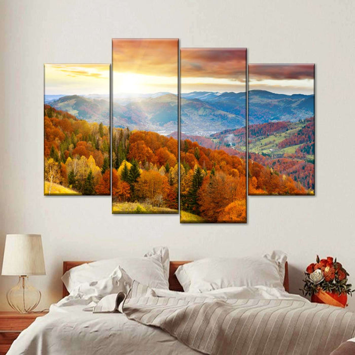 Mountain With Trees Wall Art