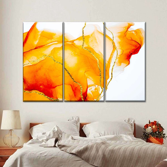 Abstract Orange Spill Wall Art