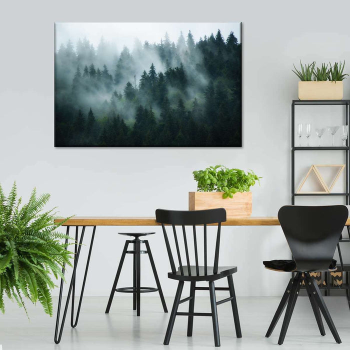 Misty Fir Forest Wall Art