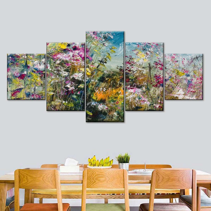 Abstract Wildflower Wall Art