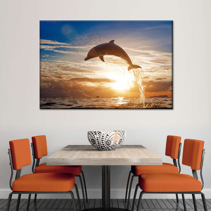 Jumping Dolphin Wall Art