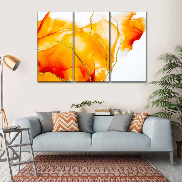 Abstract Orange Spill Wall Art