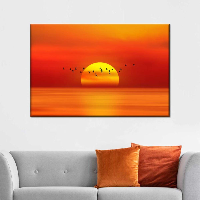 Calm Beach Sunrise Wall Art