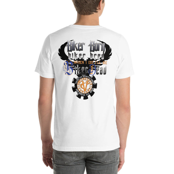 Biker Bred Men's Skull T-Shirt - Short-Sleeve Motorcycle T-Shirt