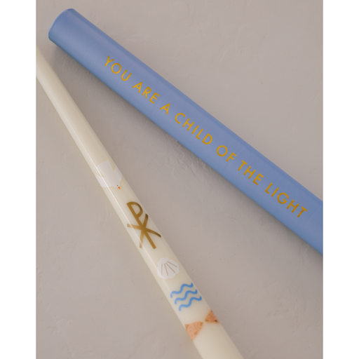 Be A Heart Living Water Baptism Candle (Multicolor) Candles