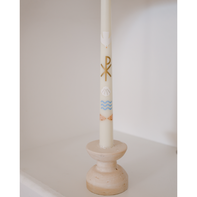 Be A Heart Living Water Baptism Candle (Multicolor) Candles