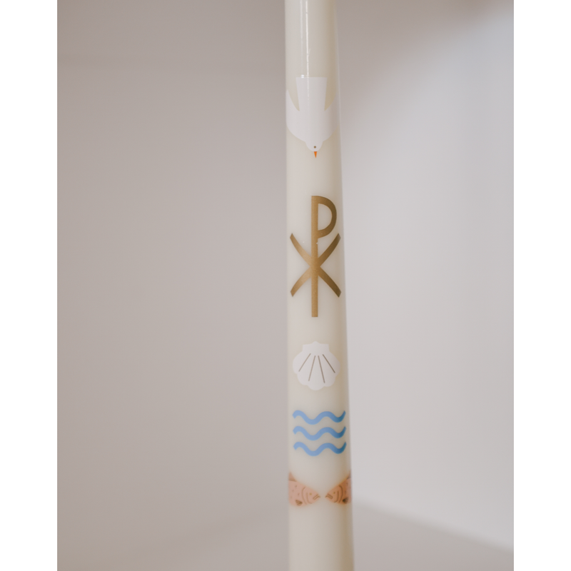 Be A Heart Living Water Baptism Candle (Multicolor) Candles