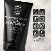 Lather & Wood Shaving Co Face Moisturizer for Men Men Grooming, Health Black