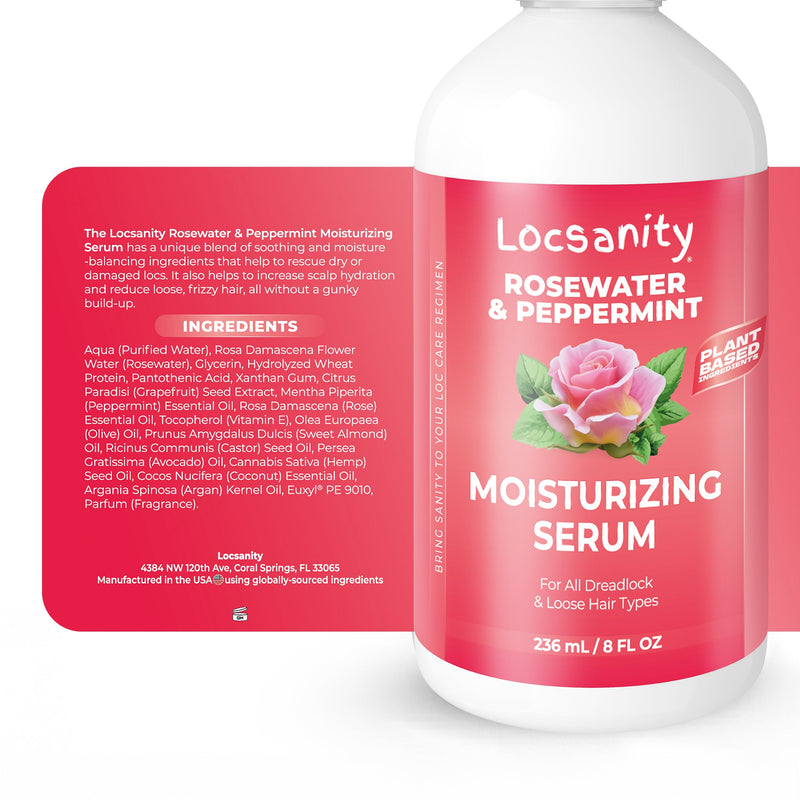Locsanity Rosewater Peppermint Deep Moisturizing and Nourishing Serum Locking & Tightening & Moisturizing