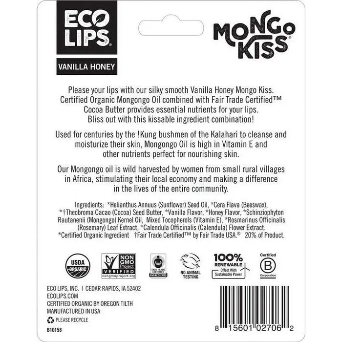 Cozy Farm - Eco Lips Organic Vanilla Honey Lip Balm, 15 Pack, 0.25 Oz Each