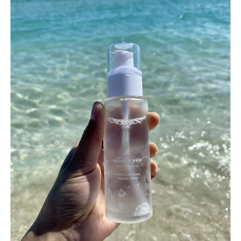 Athar'a Pure Moroccan Rose Toning Spray - Natural Rose Water Toner Face