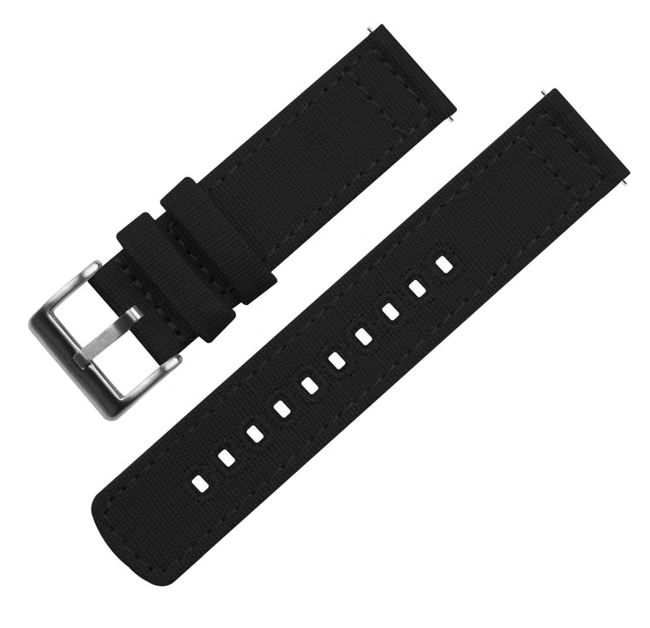 Moto 360 Gen2 Black Canvas Watch Band by Barton Watch Bands