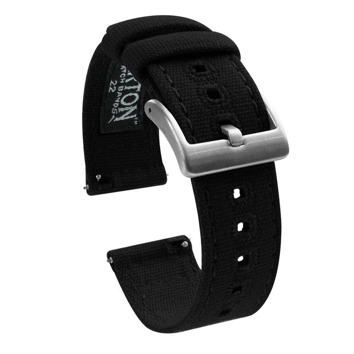 Moto 360 Gen2 Black Canvas Watch Band by Barton Watch Bands