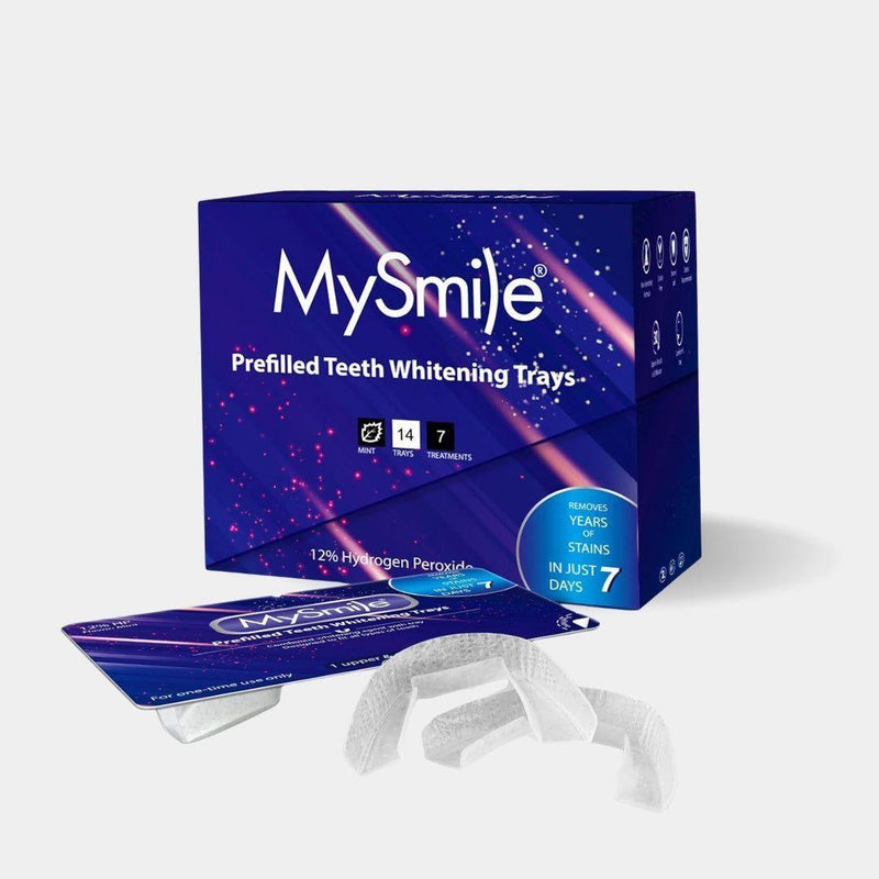 MySmile Prefilled Teeth Whitening Trays w/ 12% Hydrogen Peroxide Teeth Whitening