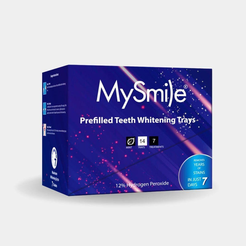 MySmile Prefilled Teeth Whitening Trays w/ 12% Hydrogen Peroxide Teeth Whitening