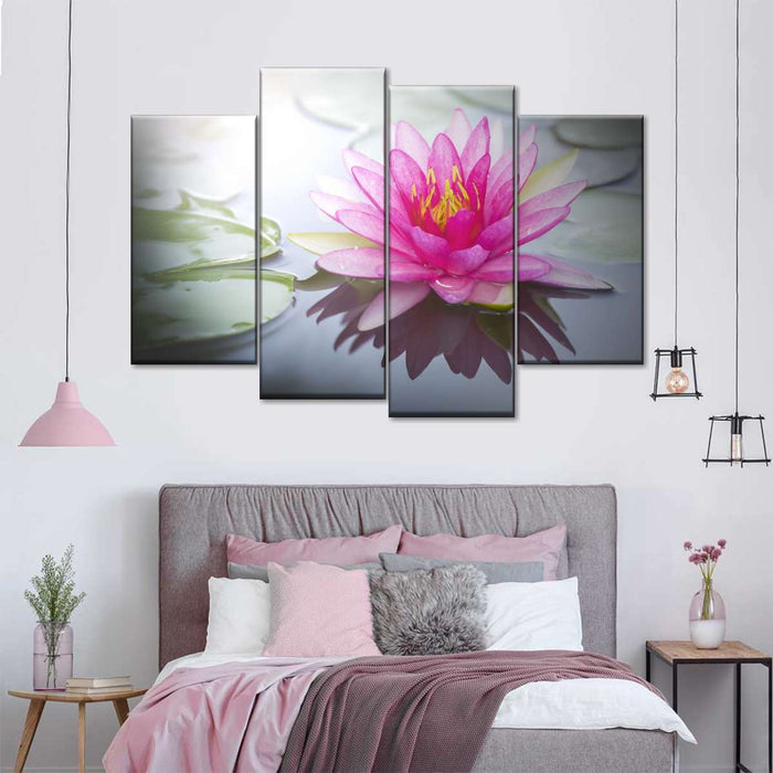 Beaming Pink Lotus Wall Art