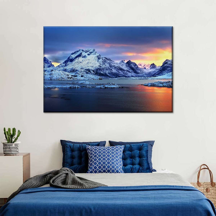 Norway Snowy Mountains Wall Art