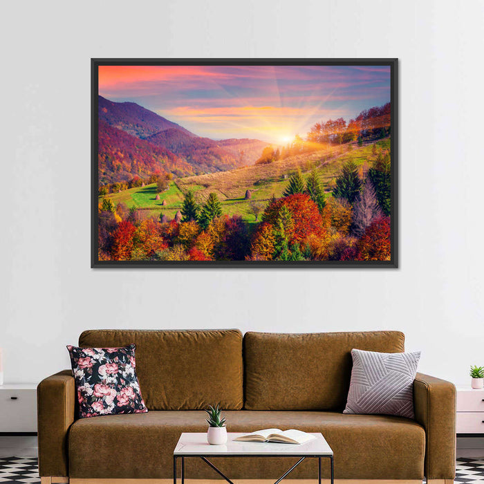 Mountain Autumn Sunrise Wall Art