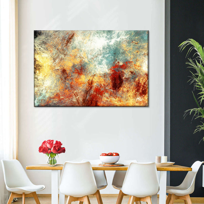 Frozen Fire Abstract Wall Art