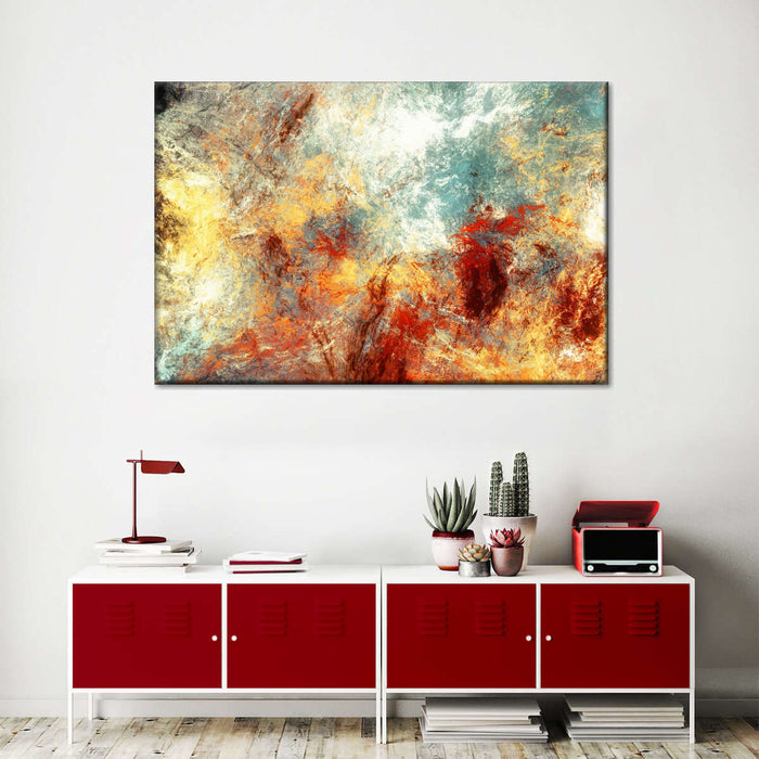 Frozen Fire Abstract Wall Art