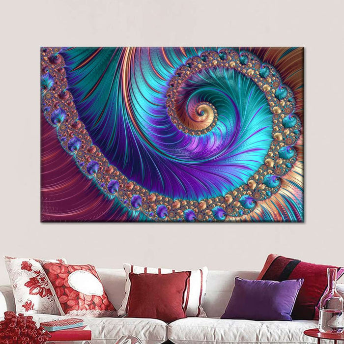 Abstract Fractal Shapes Wall Art