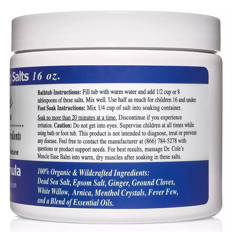 COLEHERBALS LLC 20 - Dr. Cole's Muscle Ease Soaking Salts Herbal Lavender