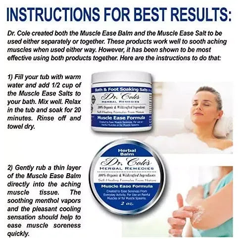 COLEHERBALS 20 - Dr. Cole's Muscle Ease Soaking Salts Herbal
