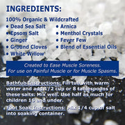 COLEHERBALS LLC 20 - Dr. Cole's Muscle Ease Soaking Salts Herbal Dark Slate Gray