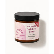 Mom’s Tallow Avocado Tallow Body Butter (8 oz) White Smoke Classic- Lavender & Tea Tree