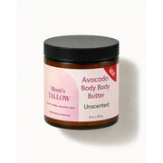 Mom’s Tallow Avocado Tallow Body Butter (8 oz) White Smoke UNSCENTED