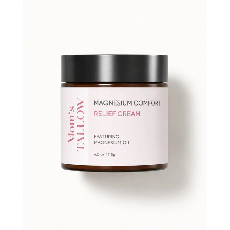 Mom’s Tallow Magnesium Comfort Relief Cream Misty Rose 4 oz