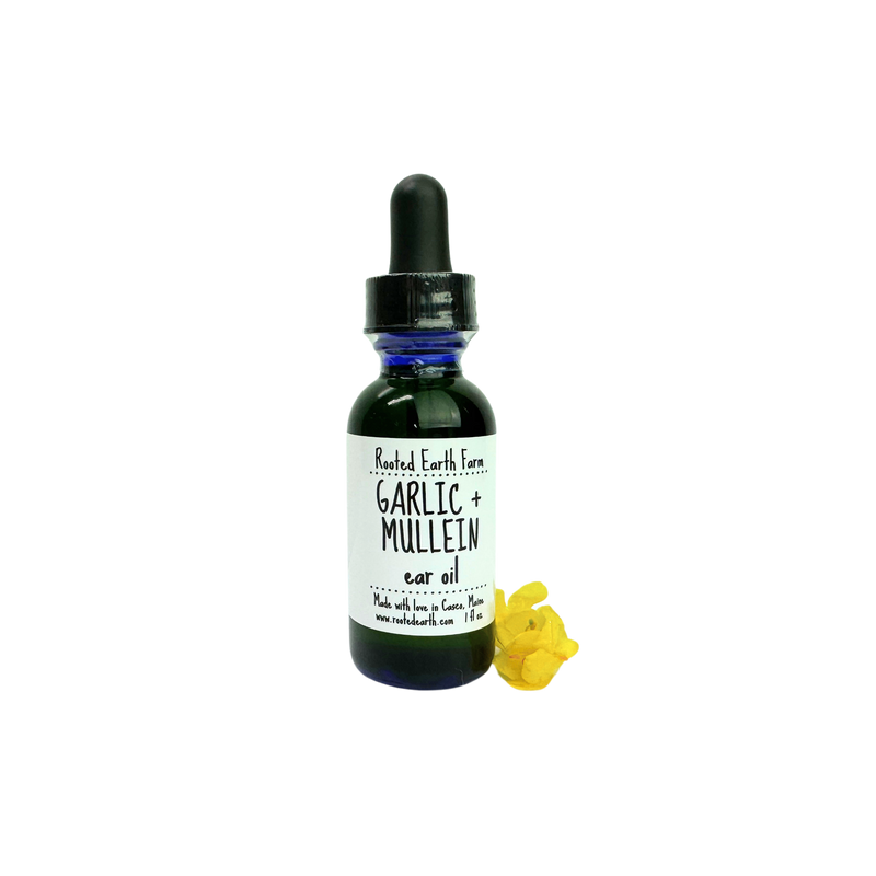 Rooted Earth Farm + Apothecary Garlic and Mullein Ear Oil Under Eye + Ear Care